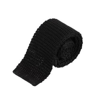 Trafalgar Store Zion Knit Silk Solid Colored Necktie in Black at Nordstrom