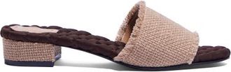 AERA Giorgia vegan low heeled sandal in Raffia Brown at Nordstrom, Size 40.5