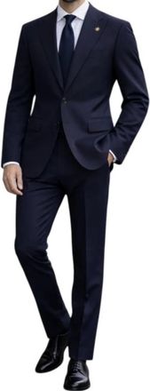 Manuel Ritz 4030A3328 263090.89 Tweedelig pak - Heren - Business pakken - Blauw - 2XL - Tweed - Kostuums