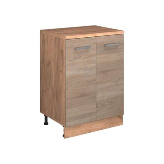 Vicco Armario De Cocina Para Techo Inclinado R-line, Sonoma, 60 Cm Sin Inclinaci&oacute;n Con 2 Puertas, Vicco