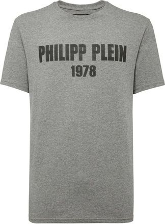 Philipp Plein T-Shirt Ronde Hals - Heren - T-shirts - Grijs - 3XL - Katoen - Tops