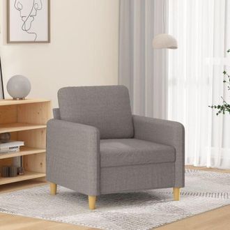 vidaXL Sill&oacute;n De Tela Gris Taup&eacute; 60 Cm Vidaxl