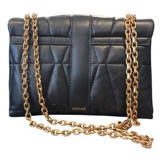 Versace Kleio Mini Schoudertas - Dames - Tassen - Zwart - Maat: ONE Size Leer