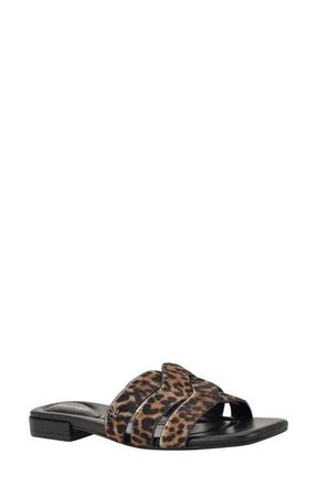 Calvin Klein Tisha Slide Sandal in Animal at Nordstrom, Size 8.5
