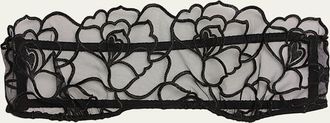 Kiki De Montparnasse Petite Chou Embroidered Stretch Tulle Bandeau