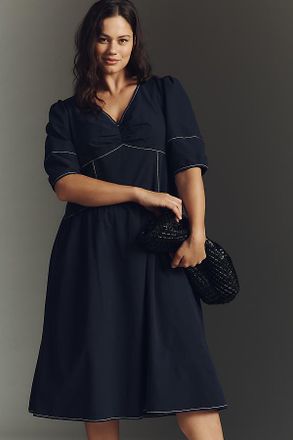 ASTR the Label Samara Plus V-Neck Midi Dress