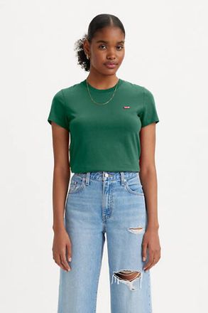 Levi's Camiseta Perfect - Mujer - XS - Verde / Bistro Green Cotton