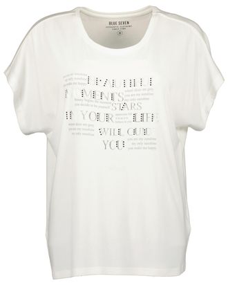 Blue Seven T-Shirt BLUE SEVEN Blue Seven T-Shirt, Damen, Gr. 38, 0001, wei&szlig;, 95% Viskose, 5% Elasthan, normal, Rundhals, Shirts T-Shirt