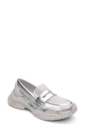 Ash Romie Bis Hybrid Mesh Loafer Sneaker in Silver/Silver at Nordstrom, Size 10Us