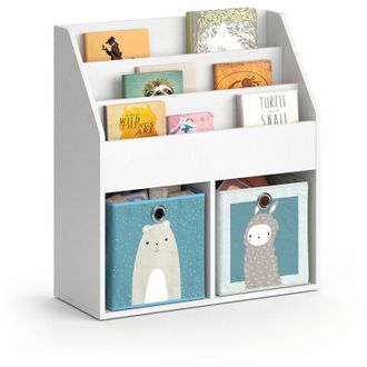 Vicco Estanter&iacute;a Infantil Luigi, Blanco, 72 X 79 Cm Con 2 Cajas Plegables Opt.6 Vicco