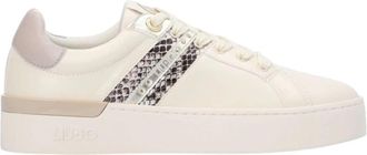 Liu Jo Python Print Studded Glitter Sneakers - Dames - Sneakers - Beige - 40 EU - Leer - Schoenen