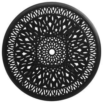Berkfield Home Garden Table Black 90x90x74 cm Cast Aluminium | Size: 90 x 90 x 74 cm