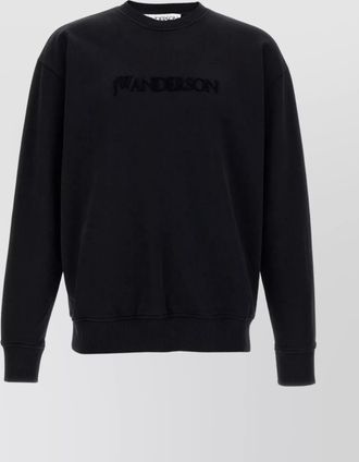 J.W.Anderson organic cotton crew neck logo-embroidered sweatshirt