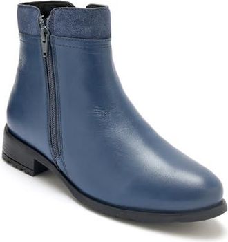 Chaussons Pediconfort En Cuir à Pompons - Femme, Talon Compensé 4 Cm, Largeur Moyenne, Enfiler