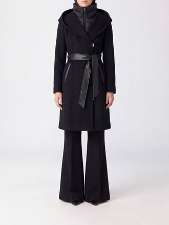 Mackage Cappotto doppiopetto in lana con cintura e collo a scialle