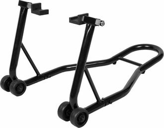 Costway Caballete Trasero Moto Acero Inoxidable Para Rueda Trasera Motocicleta Soporte Port&aacute;til Y M&oacute;vil Negro - Costway