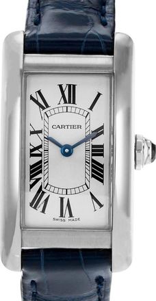 Cartier Pre-owned Cartier Tank Americaine Quartz Silver Dial Ladies Watch WSTA0016