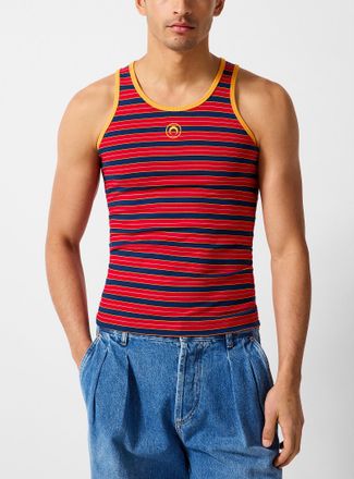 Marine Serre Mens Moon striped Cami Top