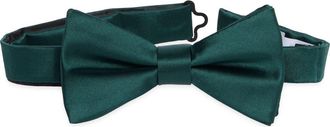 Nordstrom Rack Satin Solid Bow Tie in Hunter at Nordstrom Rack