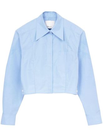 3.1 Phillip Lim long-sleeve cropped shirt - Blue