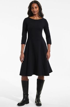 Lands End Starfish 3/4 Sleeve Dress in Black at Nordstrom, Size X-Small P
