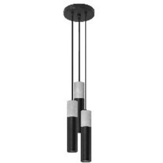 Wonderlamp L&aacute;mpara Colgante Nivoto Negro, 3 Luces