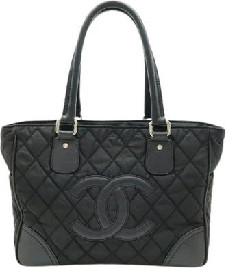 Chanel Pre-owned Vintage Nylon Tote Bag - Dames - Vintage Shopper - Zwart - ONE Size - Nylon - Vintage