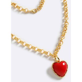 Emma Pills Hot Hearts Necklace in Red at Nordstrom, Size 19