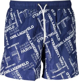 Karl Lagerfeld Blu Polyester Heren Zwem Boxer