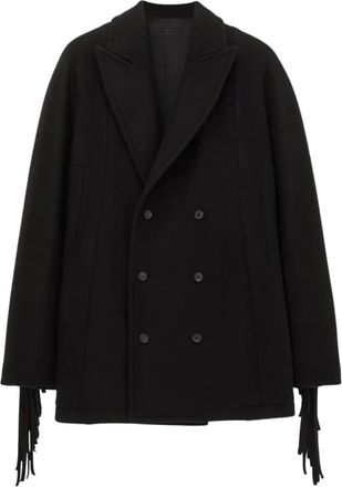 Carven Geknoopte Peacoat - Dames - Mantels - Zwart - Maat: XS Wol