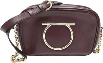 Ferragamo Pre-owned Cross Body Bags, female, Red, Size: ONE SIZE Pre-owned Leather Shoulder Bag