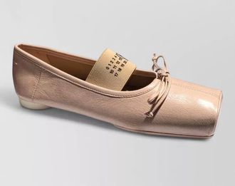 Maison Margiela ballet flats calfskin bow square toe