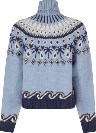 Alanui Sweet Winter Jacquard Virgin Wool Turtleneck
