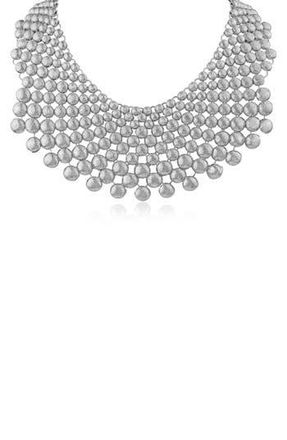 Jardin Glam Ball Bib Necklace in Silver at Nordstrom Rack