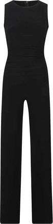 Norma Kamali Jumpsuits & Playsuits, Dames, Zwart, S, Polyester, Jumpsuit met gesmokte taille