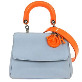 Dior Be Dior Bag Smooth Leather Blue Leather Handbag (Pre-Owned)