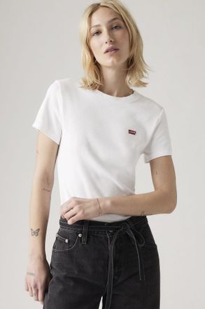 Levi's Camiseta Essential Housemark - Mujer - XS - Blanco / White +