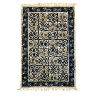 Mela Artisans Kalamkari Handprinted Rug in Blue at Nordstrom