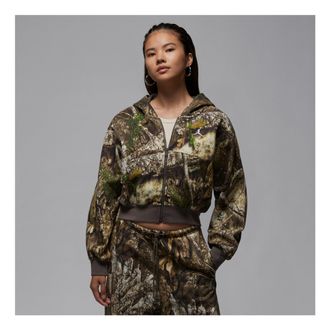 Nike Jordan (WMNS) Air Jordan Brooklyn Fleece Mod Crop Full-Zip Hoodie Realtree HV0470-133