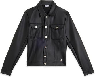 Freddy Giacca trucker in similpelle con taglio corto