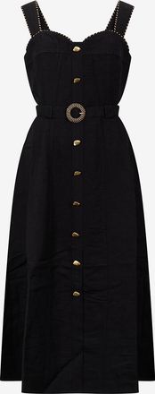 Aje Midi-Tr&auml;gerkleid aus Leinen Clay