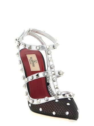 Valentino Garavani Womens Rockstud Pumps Multicolor Polyester