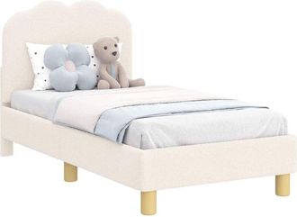 vidaXL Estructura De Cama Para Ni&ntilde;os Peque&ntilde;os Con Cabecera Crema Vidaxl