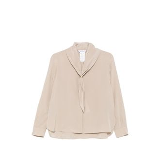 Max Mara Dry Bow-detail Silk Blouse