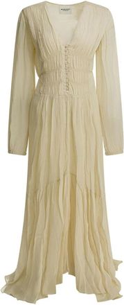 Isabel Marant Briane Jurk - Dames - Avondkleed - Beige - S - Kleedjes