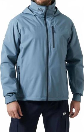 Helly Hansen Crew Hooded Midlayer Jacket 2.0 In Washed Navy
