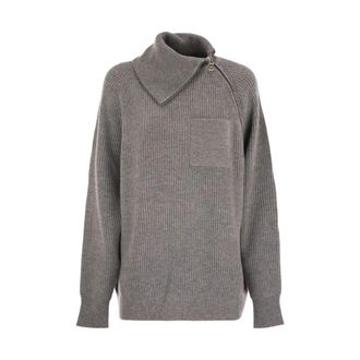 Sportmax Salpa Sweater - Heren - Coltruien - Grijs - S - Wol - Truien & Vesten