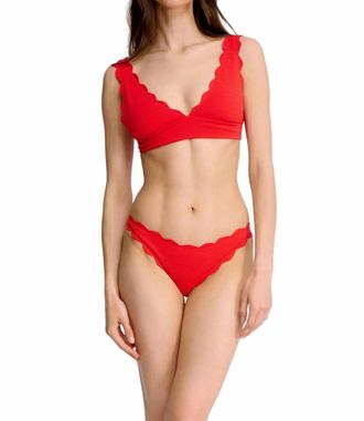 Marysia Swim Antibes Bikini Bottom In Poppy