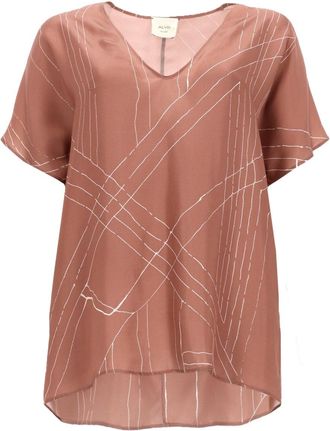 Alysi Foundation Loose Terracotta Silk Blouse