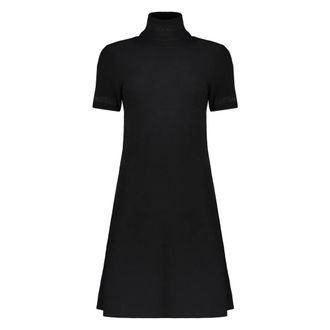 Herno Kleedjes, Dames, Zwart, S, Katoen, Jurk in Midnight Knit